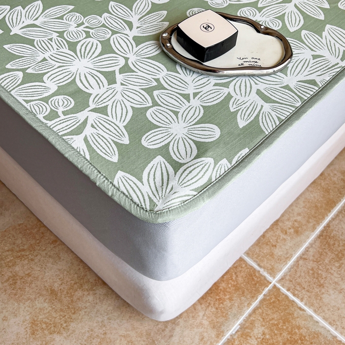 91家纺网 家纺一手货源 找家纺 慕尚家纺 2025新款提花席床笠款 床笠-五瓣花