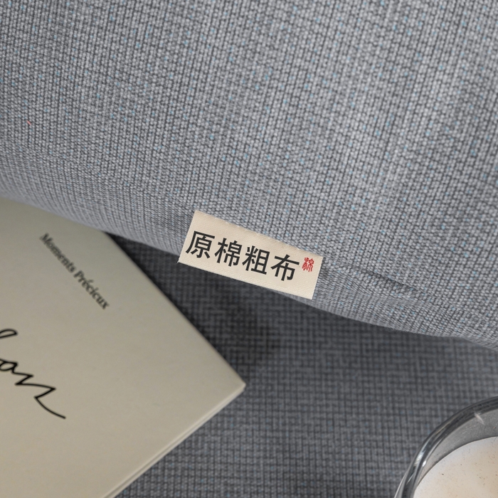 91家纺网 家纺一手货源 找家纺 鸣升 新款舒适透气100%全棉老粗布枕套 墨子（灰）