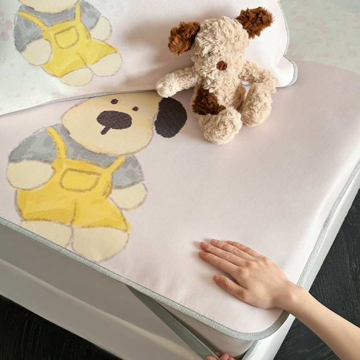 91家纺网 家纺一手货源 找家纺 时年 2024新款7A抗菌数码印花冰丝凉席（充值会员优惠10元） 好朋友