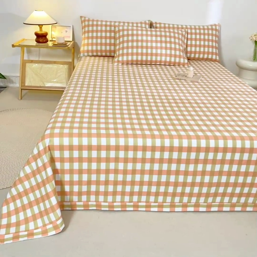 91家纺网 家纺一手货源 找家纺 鸣升 新款舒适透气100%全棉老粗布枕套 艾格（粉）