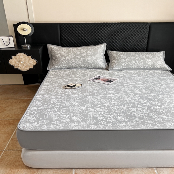 91家纺网 家纺一手货源 找家纺 慕尚家纺 2025新款提花席床笠款 床笠-玫瑰之恋