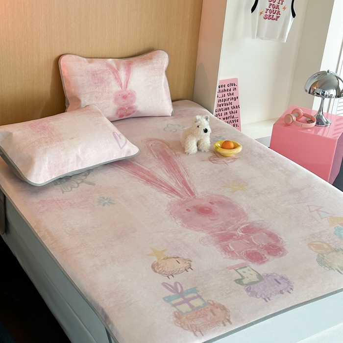 91家纺网 家纺一手货源 找家纺 时年 2024新款7A抗菌数码印花冰丝凉席（充值会员优惠10元） 童话书