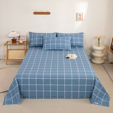 91家纺网 家纺一手货源 找家纺 （总）鸣升 新款舒适透气100%全棉老粗布床单