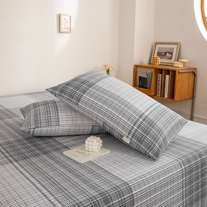 91家纺网 家纺一手货源 找家纺 鸣升 新款舒适透气100%全棉老粗布枕套 星月