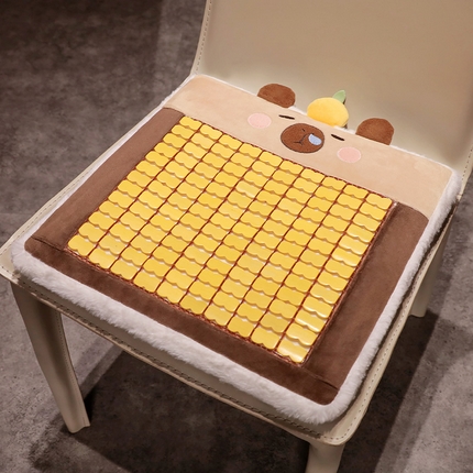 91家纺网 家纺一手货源 找家纺 （总）仟亿莱 2024新款卡皮巴拉竹席记忆棉坐垫