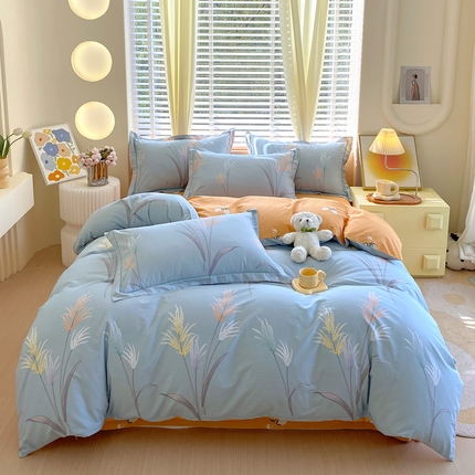 91家纺网 家纺一手货源 找家纺 星期三家纺2024新款全棉13372品质四件套（加老板微信有会员价） 茶艺师-兰