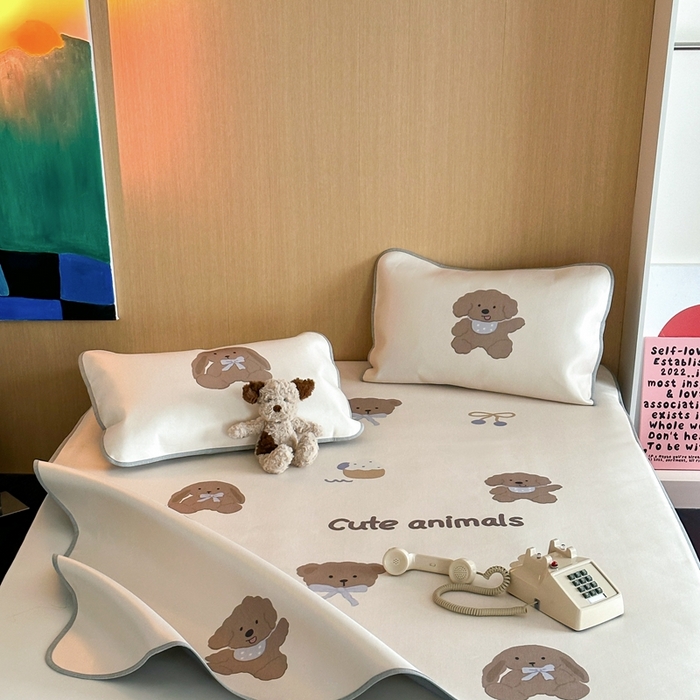 91家纺网 家纺一手货源 找家纺 时年 2024新款7A抗菌数码印花冰丝凉席（充值会员优惠10元） 小盆友