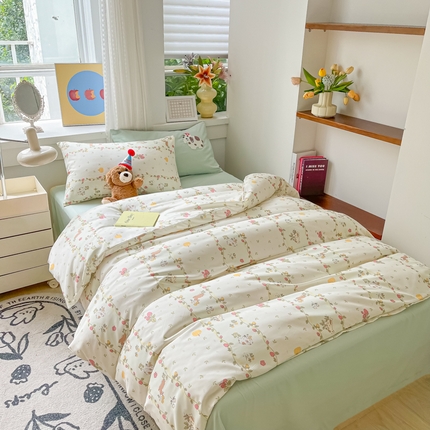 91家纺网 家纺一手货源 找家纺 （总）子钦家纺 2024新款高克重水洗云朵棉毛巾绣混搭四件套