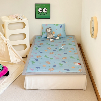 91家纺网 家纺一手货源 找家纺 （总）喜多兔儿童家纺 2024新款抗菌大豆纤维隔尿凉席