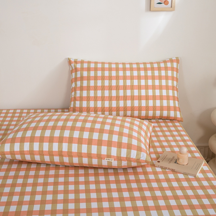 91家纺网 家纺一手货源 找家纺 鸣升 新款舒适透气100%全棉老粗布枕套 艾格（粉）