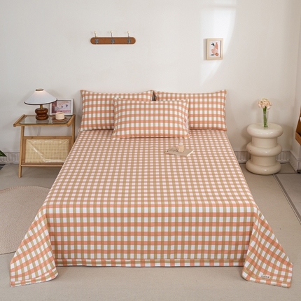 91家纺网 家纺一手货源 找家纺 （总）鸣升 新款舒适透气100%全棉老粗布床单