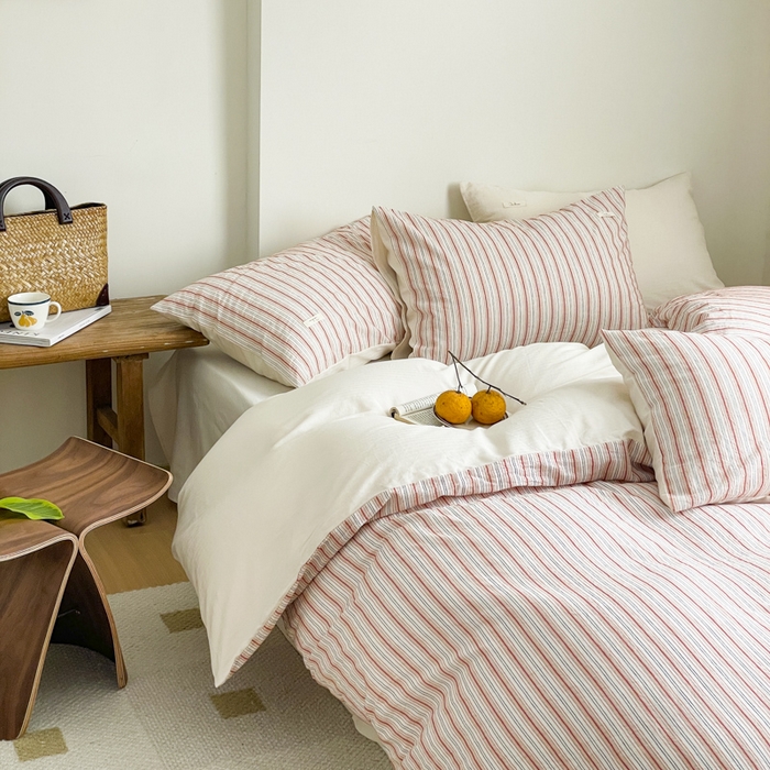 91家纺网 家纺一手货源 找家纺 （总）玛奇朵 新款全棉色织立体提花四件套-海街日记