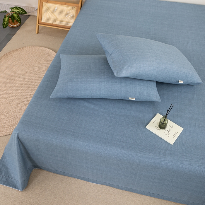 91家纺网 家纺一手货源 找家纺 鸣升 新款舒适透气100%全棉老粗布枕套 樱花-兰