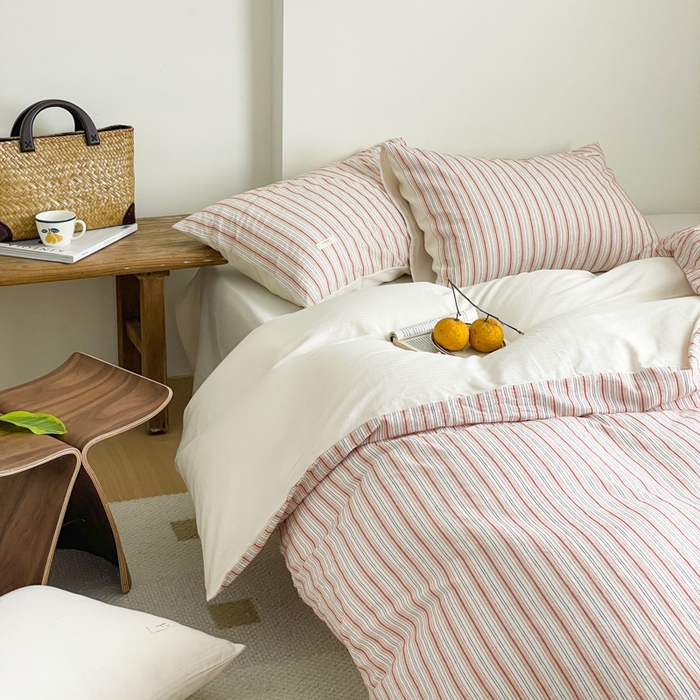 91家纺网 家纺一手货源 找家纺 （总）玛奇朵 新款全棉色织立体提花四件套-海街日记