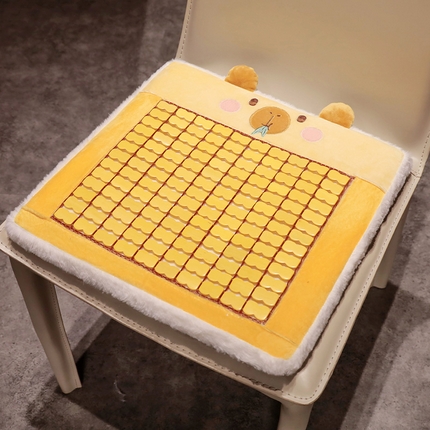 91家纺网 家纺一手货源 找家纺 （总）仟亿莱 2024新款卡皮巴拉竹席记忆棉坐垫