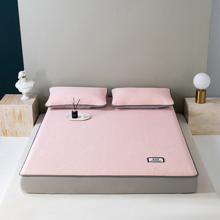 91家纺网 家纺一手货源 找家纺 好眠好梦家纺 2024新款玫瑰之恋凉感席（床笠款） 仲夏粉