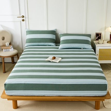 91家纺网 家纺一手货源 找家纺 （总）鸣升 新款舒适透气全棉老粗布床笠