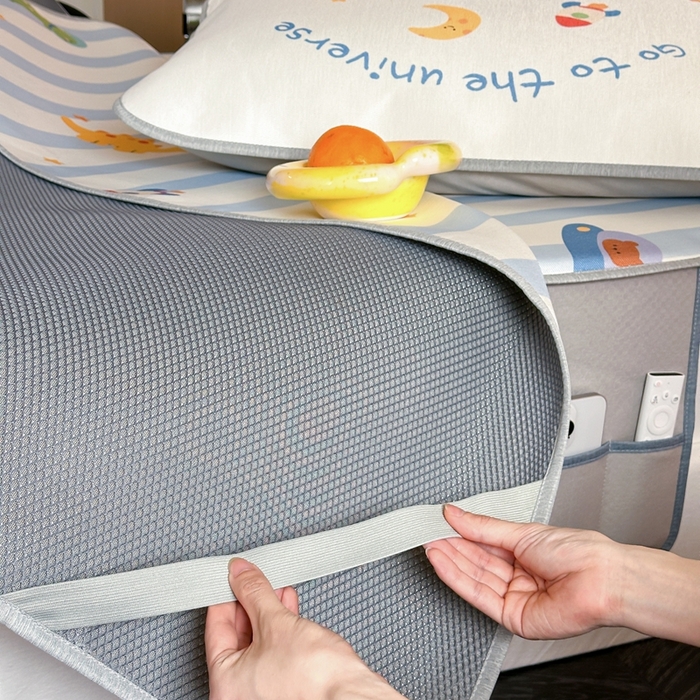 91家纺网 家纺一手货源 找家纺 时年 2024新款7A抗菌数码印花冰丝凉席（充值会员优惠10元） 恐龙乐园