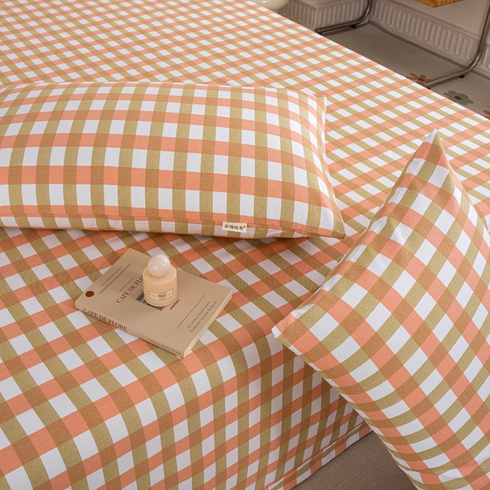 91家纺网 家纺一手货源 找家纺 鸣升 新款舒适透气100%全棉老粗布枕套 艾格（粉）