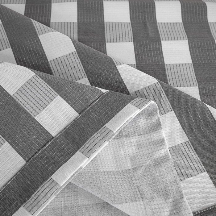 91家纺网 家纺一手货源 找家纺 鸣升 新款舒适透气100%全棉老粗布床单 黑小格