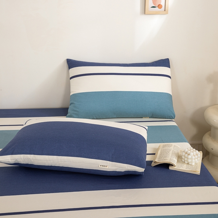 91家纺网 家纺一手货源 找家纺 鸣升 新款舒适透气100%全棉老粗布枕套 欢乐