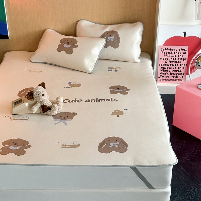 91家纺网 家纺一手货源 找家纺 时年 2024新款7A抗菌数码印花冰丝凉席（充值会员优惠10元） 小盆友