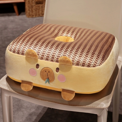 91家纺网 家纺一手货源 找家纺 （总）仟亿莱 2024新款卡皮巴拉冰藤蒲团坐垫