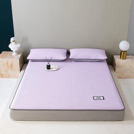 好眠好梦家纺 2024新款玫瑰之恋凉感席（床笠款） 优雅紫