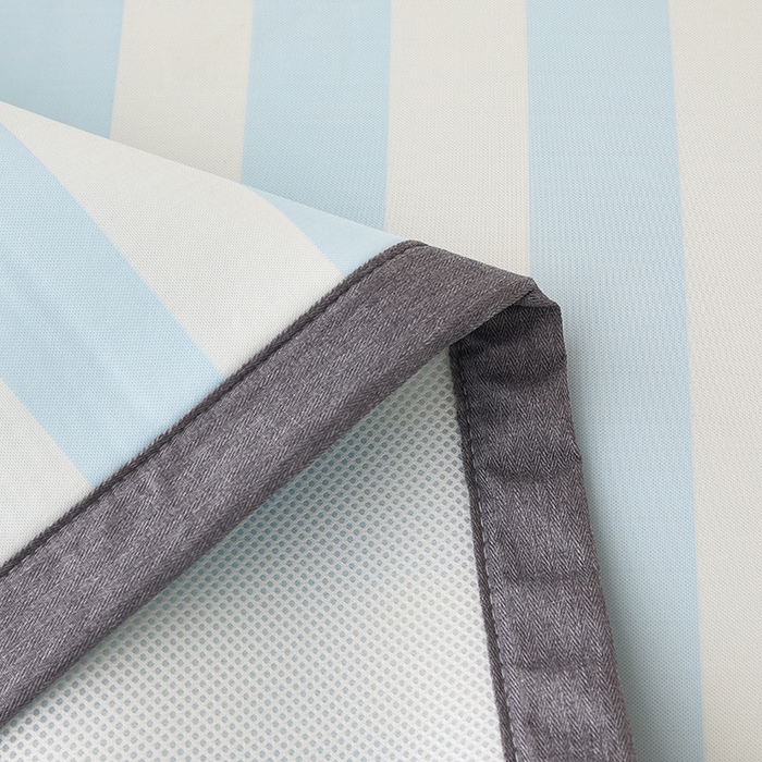 91家纺网 家纺一手货源 找家纺 怡家居 2024新款A类PE凉感提花加刺绣凉席三件套 米兰条纹狗