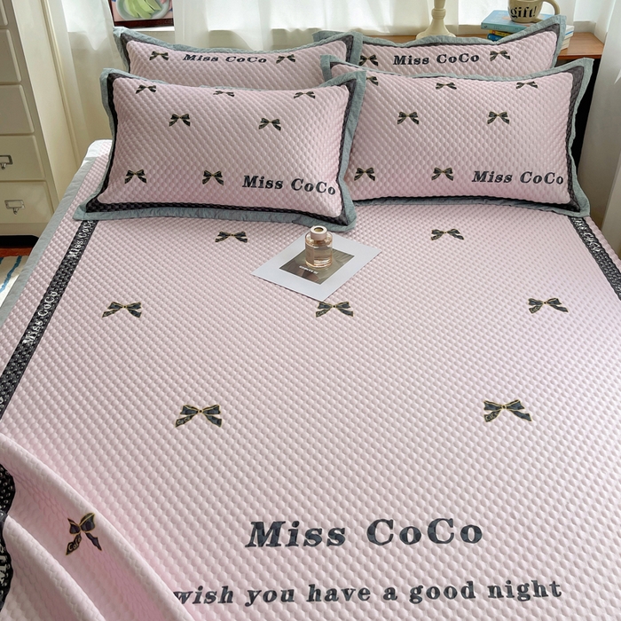 91家纺网 家纺一手货源 找家纺 顾里家纺 2024 新款凉豆豆印花席 少女蝴蝶结