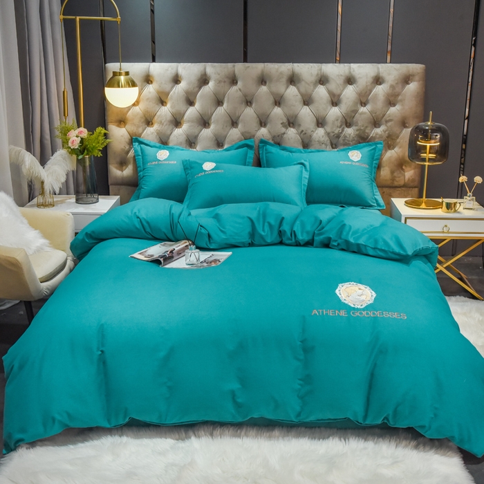 91家纺网 家纺一手货源 找家纺 艾迪尚家纺 2025新款纯色生态磨毛绣花单床单 艾薇儿-复古兰