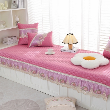 手艺人沙发垫炕垫 2024新款飘窗垫绒料系列 绒料粉色