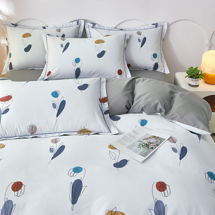 91家纺网 家纺一手货源 找家纺 雲归梦 2024新款全棉活性13372印花四件套 乐薇 灰