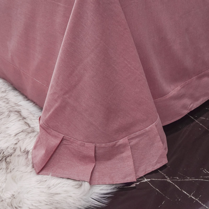 91家纺网 家纺一手货源 找家纺 艾迪尚家纺 2025新款纯色生态磨毛绣花单床单 幸福树-豆沙