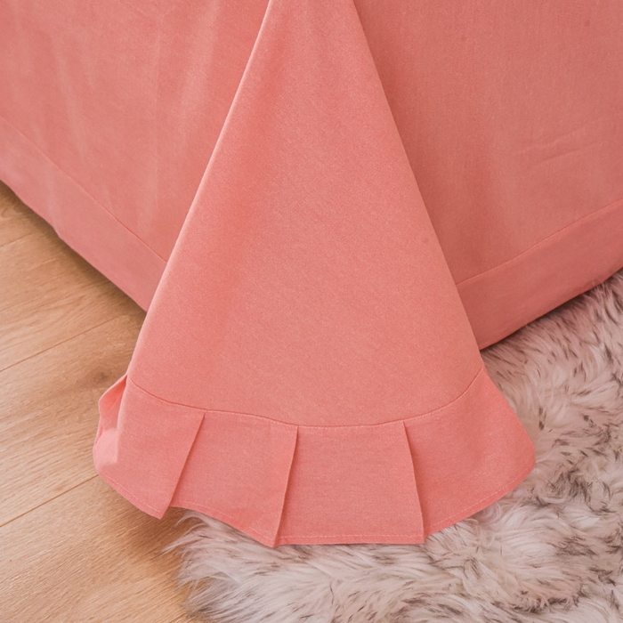 91家纺网 家纺一手货源 找家纺 艾迪尚家纺 2025新款纯色生态磨毛绣花单床单 蝶恋花-暖玉