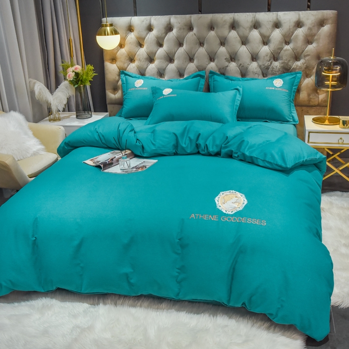 91家纺网 家纺一手货源 找家纺 艾迪尚家纺 2025新款纯色生态磨毛绣花单被套 艾薇儿-复古兰