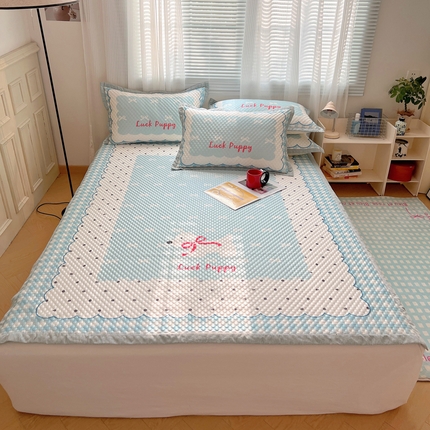 顾里家纺 2024 新款凉豆豆印花席 幸运蝴蝶狗