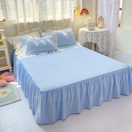 91家纺网 家纺一手货源 找家纺 （总）花香四季家纺 2025新款纯棉蕾丝单床裙