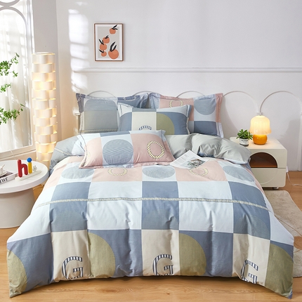 91家纺网 家纺一手货源 找家纺 雲归梦 2024新款全棉活性13372印花四件套 瑞亚 粉