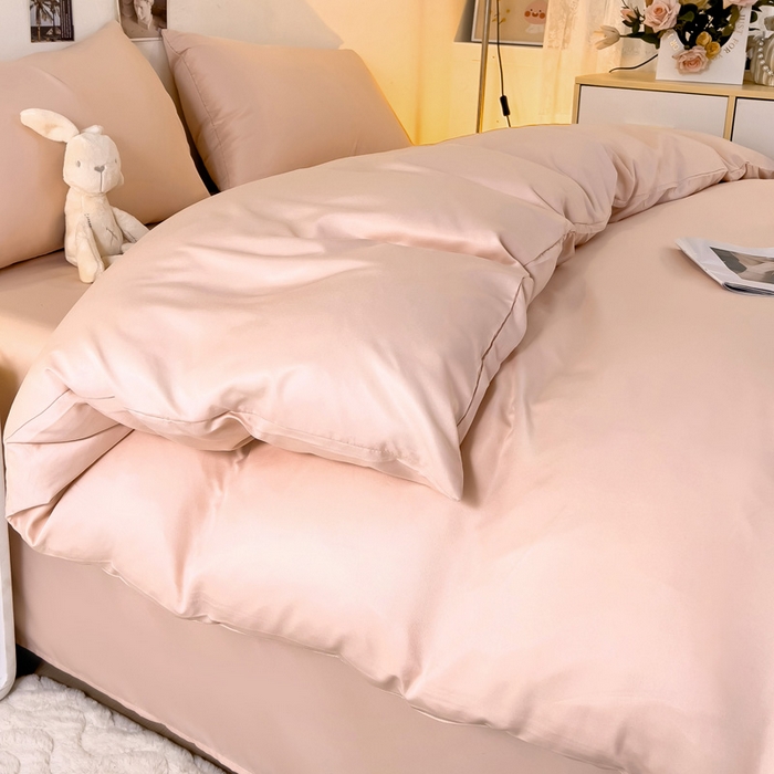 91家纺网 家纺一手货源 找家纺 （总）老K 2024新款纯色轻奢水洗真丝四件套单品冰丝被套