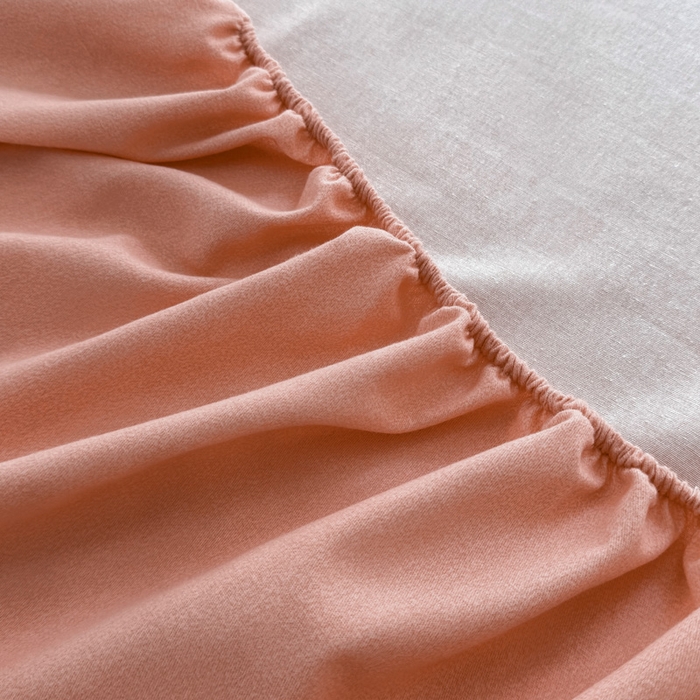 91家纺网 家纺一手货源 找家纺 艾迪尚家纺 2025新款纯色生态磨毛绣花单床笠 艾薇儿-玉色