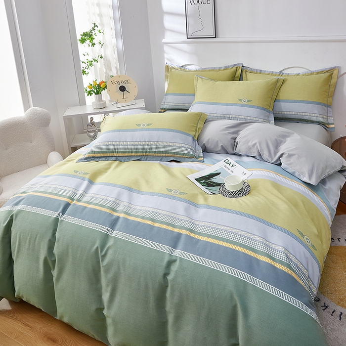 91家纺网 家纺一手货源 找家纺 雲归梦 2024新款全棉活性13372印花四件套 迷克 绿