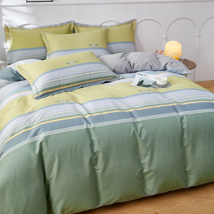 91家纺网 家纺一手货源 找家纺 雲归梦 2024新款全棉活性13372印花四件套 迷克 绿