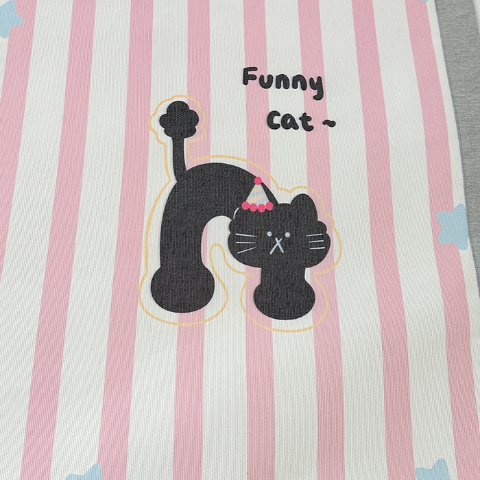 91家纺网 家纺一手货源 找家纺 昔可家纺 2024新款大版数码印花养生冰藤席 粉条黑猫