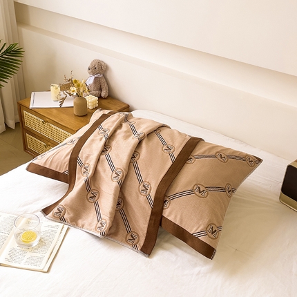 91家纺网 家纺一手货源 找家纺 （总）悦然 2024新款全棉6层纱布枕巾 52*78cm/对