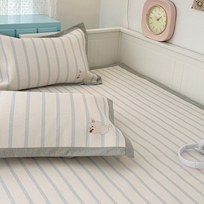 91家纺网 家纺一手货源 找家纺 昔可家纺 2024新款大版数码印花养生冰藤席 樱桃萌宠