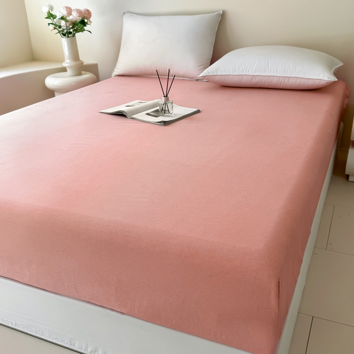 91家纺网 家纺一手货源 找家纺 艾迪尚家纺 2025新款纯色生态磨毛绣花单床笠 蝶恋花-暖玉