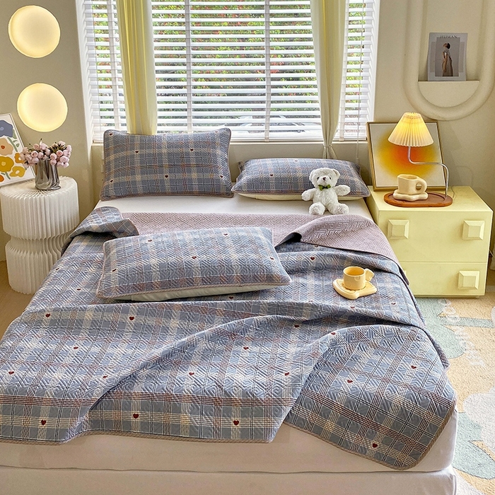 91家纺网 家纺一手货源 找家纺 羽爱家纺 2025新款A类双面全棉印花床盖套件 斯里兰卡