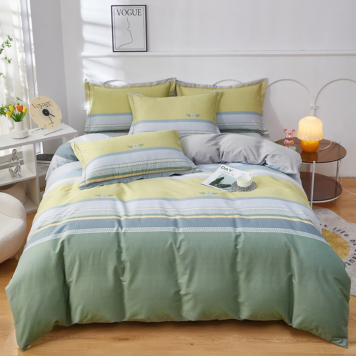 91家纺网 家纺一手货源 找家纺 雲归梦 2024新款全棉活性13372印花四件套 迷克 绿