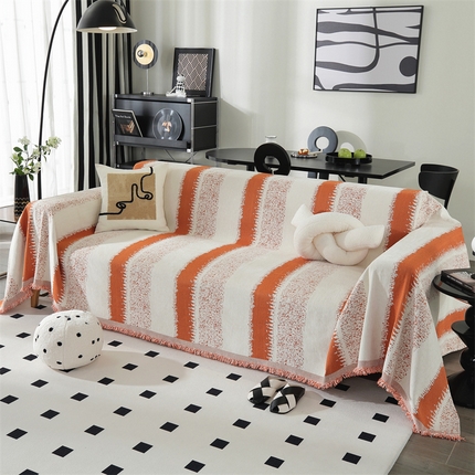 共鸣沙发垫 2024新款雪尼尔拾忆 浮生梦系列沙发巾 浮生梦橙色
